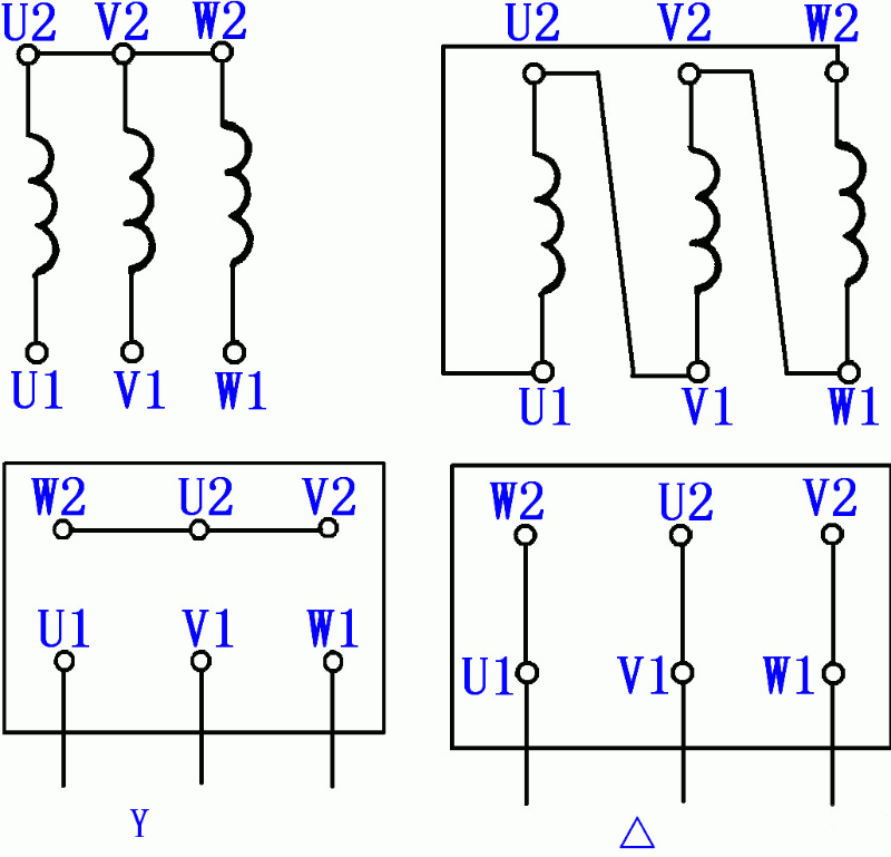 YS系列三相異步電動機接線圖